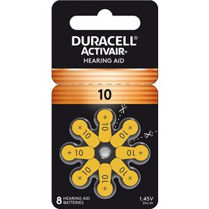Duracell Activair MF Batteries, size 10 (10 cards of 8 batteries)