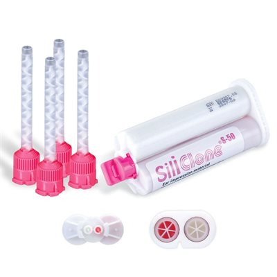 SiliClone DS-50 Impression Material (8 cartridges + 36 S-50MTM tips) SiliClone DS-50 Impression Material (8 cartridges + 36 S-50MTM tips)