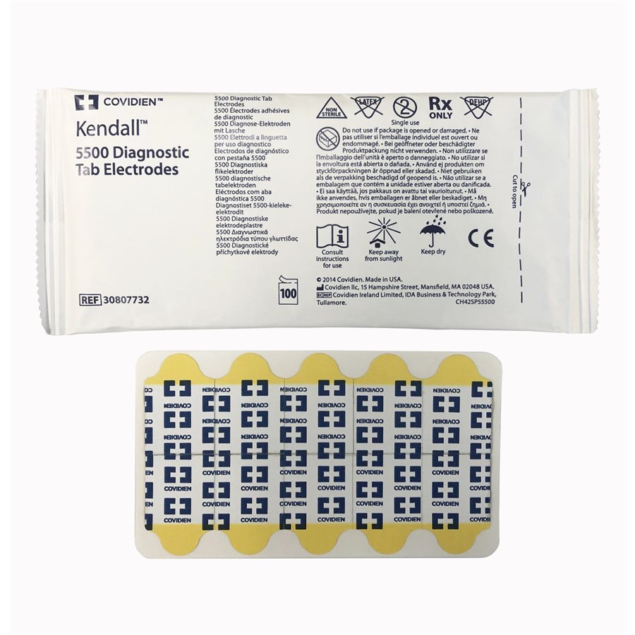 Kendall QTrace 5500 Electrodes (100 / pouch)