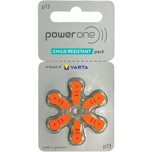Power One MF Batteries, size 13 (10 cards of 6 batteries)