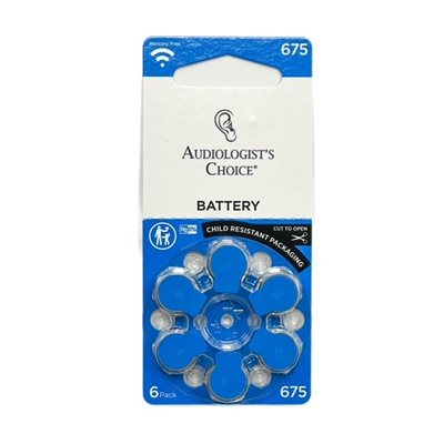Audiologist's Choice® Labeled Rayovac ZM Batteries, size 675 (10 cards of 6 batteries)