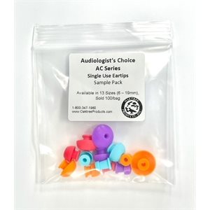Audiologist's Choice Single Use Eartips Sample Pack