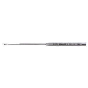 Black & Black Surgical Stainless Steel Ear Loop - 2.5mm Ring