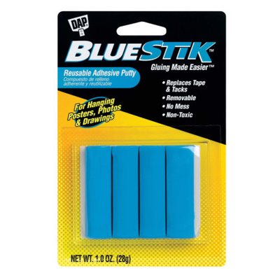DAP BLUESTIK Reusable Adhesive (1oz pk) DAP BLUESTIK Reusable Adhesive (1oz pk)
