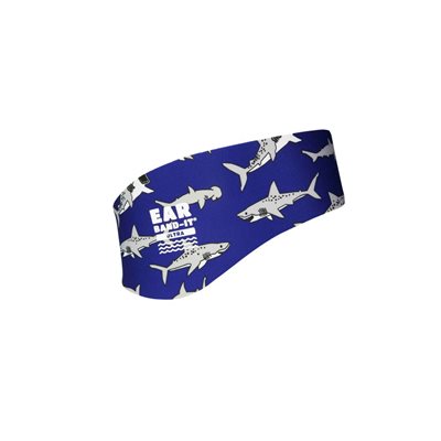Ear Band-It ULTRA - Small, Navy Sharks