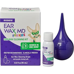 Ear Wax MD for Kids Take-Home Kit with Bottle (0.5 oz) & Bulb Syringe