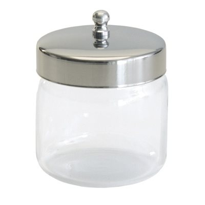 Graham Field 3" Glass Dressing Jar with Polished Aluminum Lid - 3" x 3" Graham Field 3" Glass Dressing Jar with Polished Aluminum Lid - 3" x 3"