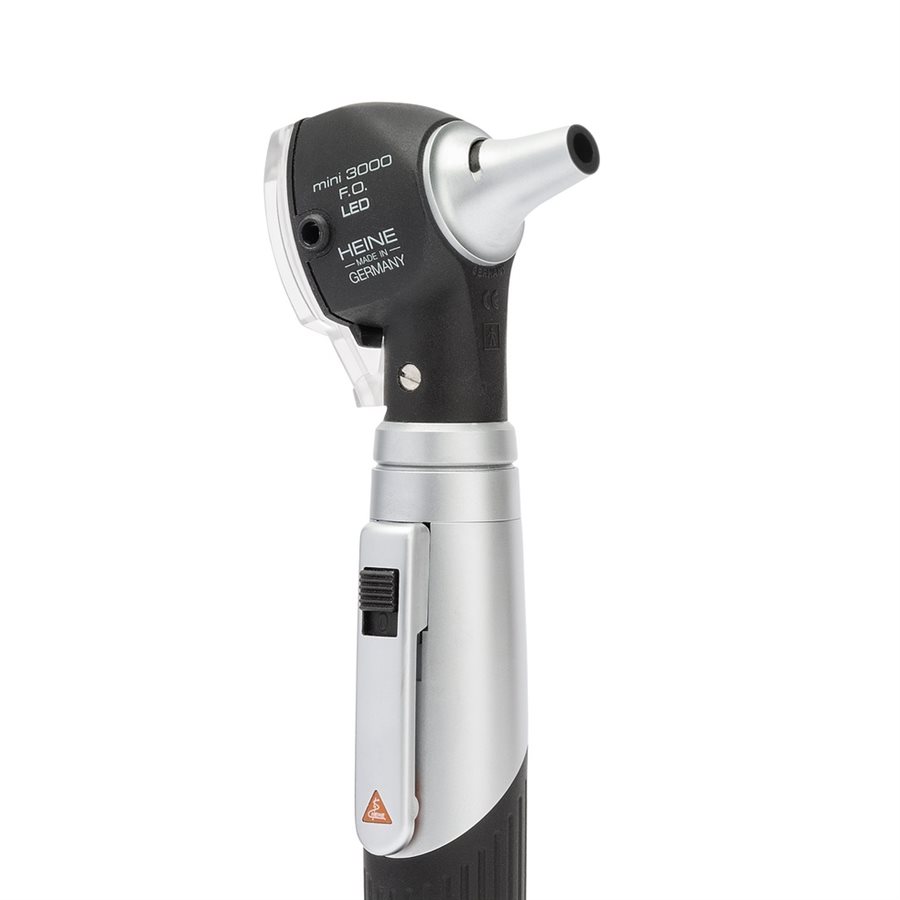 Heine Mini 3000 LED FO Otoscope Set w / Hard Case & Specula - Black Color