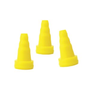 Grason KR Series Single Use Eartips - Cone-Shaped, 3-6mm, Yellow (100 / pk)