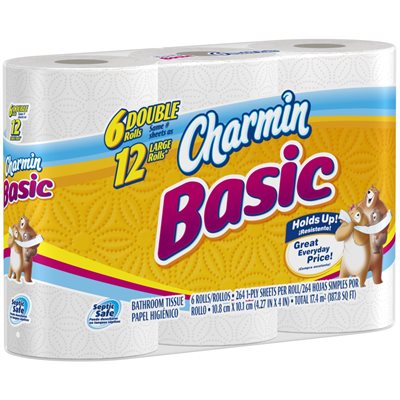 Basic Toilet Paper - 6 rolls per pack (1 pack) Basic Toilet Paper - 6 rolls per pack (1 pack)