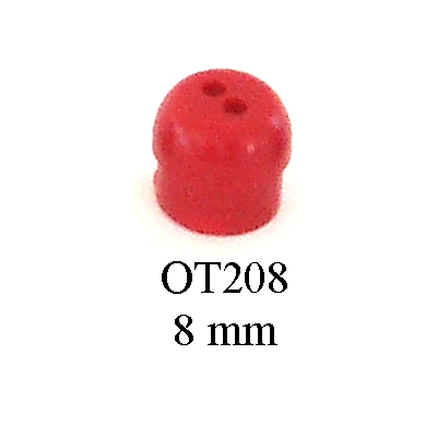 Grason OT Series TEOAE Eartips - Twin-Holed, 8mm, Red (100 / pk)