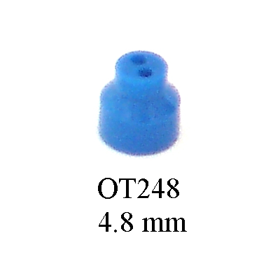 Grason OT Series TEOAE Eartips - Twin-Holed, 4.8mm, Blue (100 / pk)