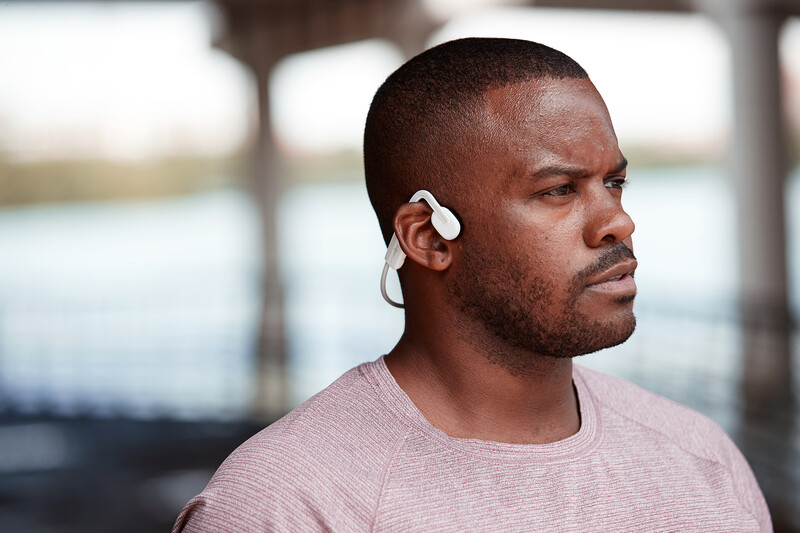 Shokz OPENMOVE Wireless BT Bone Conduction Headphones (Alpine White)