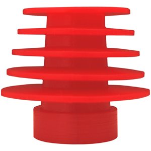 Grason PM Series Single Use Eartips - Flanged, 11-15mm, Red (100 / pk)