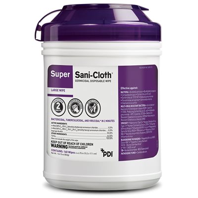 Super Sani-Cloth Disinfectant Wipe (160 / canister) Super Sani-Cloth Disinfectant Wipe (160 / canister)