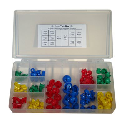 Grason IA Series Eartip Kit in Plastic Box - 120 / kit (10 ea excluding IA105 / 107 / 111) Grason IA Series Eartip Kit in Plastic Box - 120 / kit (10 ea excluding IA105 / 107 / 111)
