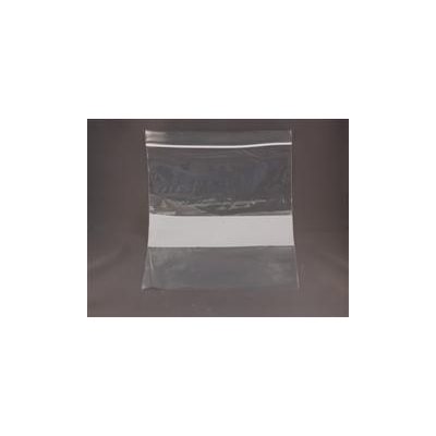 Plastic Zipper Bags - 8x10 Size with Write-On Block (100 / pk) Plastic Zipper Bags - 8x10 Size with Write-On Block (100 / pk)